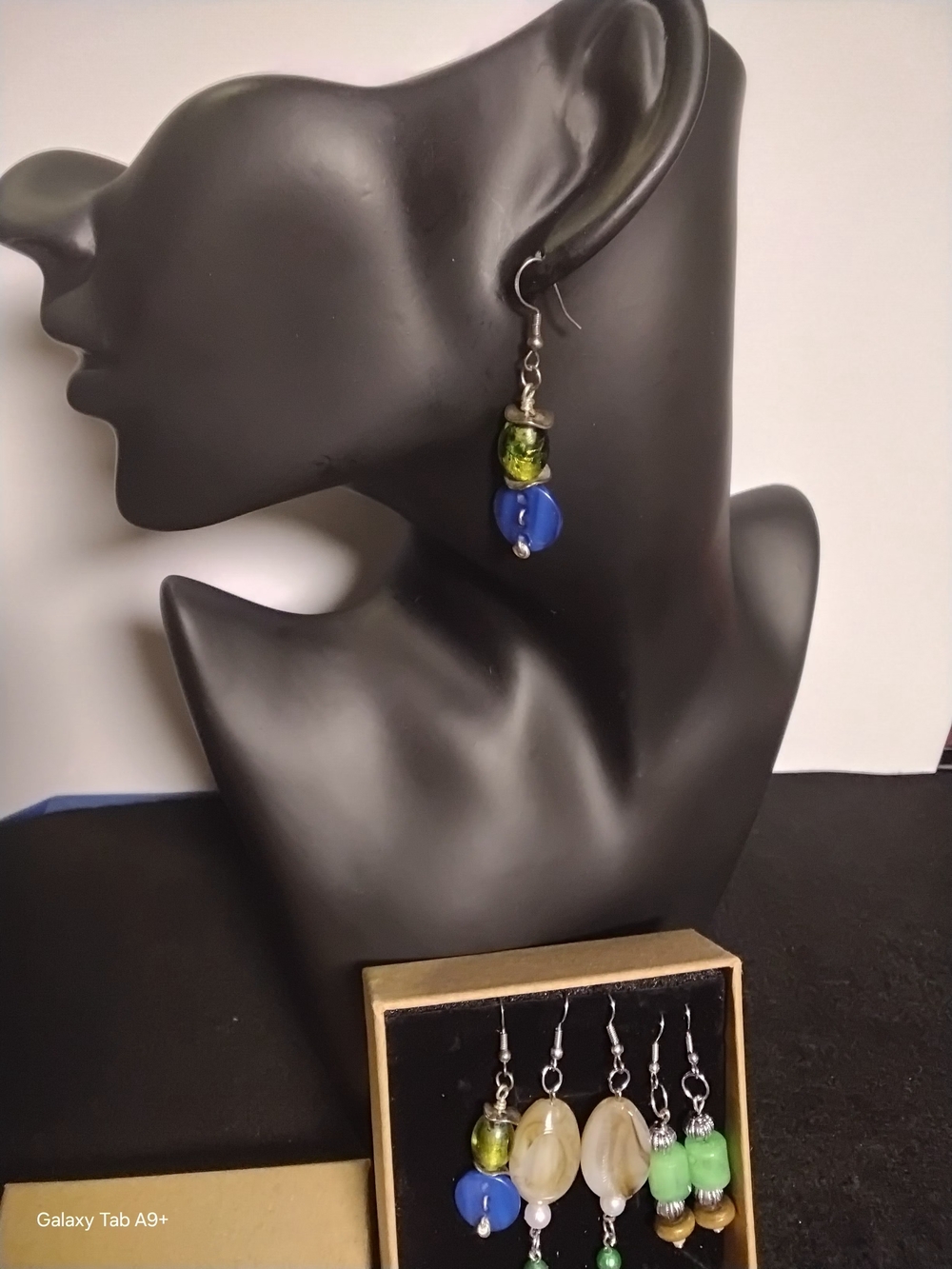 Handmade Multi-Color Beaded Dangle Earring Set - Picture 2 of 4